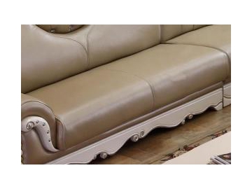 B013 Antique Leather Sectional Sofa