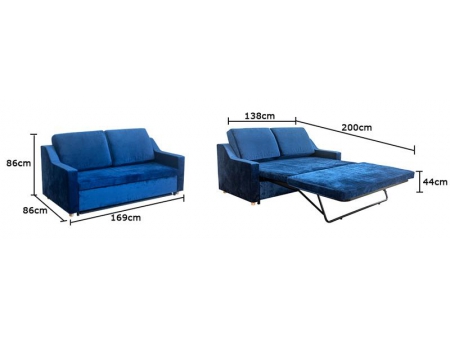 Convertible Fabric Sleeper Sofa