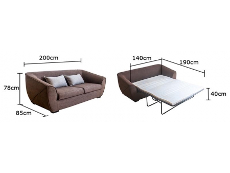 Pull Out Fabric Sleeper Sofa