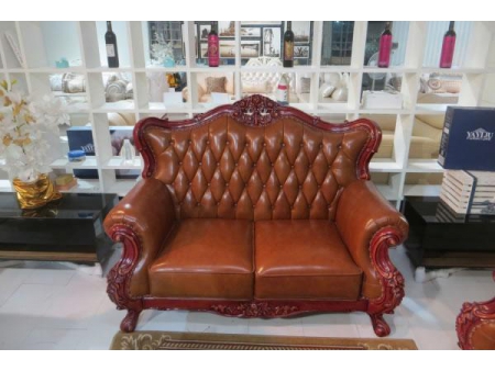 B185 3-Seater Leather Sofa Set