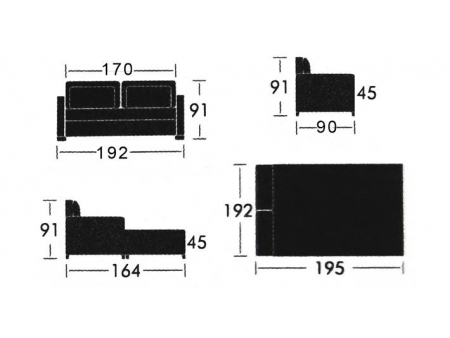 3-Seat Fabric Sleeper Sofa