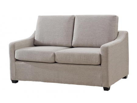 2-Seat Leather Sleeper Sofa