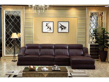 GF089 Contemporary Leather Sectional Sofa