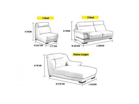 GF096 Modern Sectional Leather Sofa