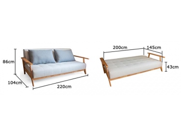 Wood Frame Sleeper Sofa