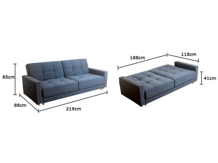 Fold Down Fabric Sleeper Sofa