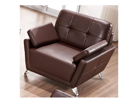 Commercial Brown Leather Sofa Set