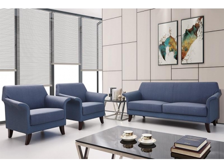 Office Reception Wood Frame Sofa Set