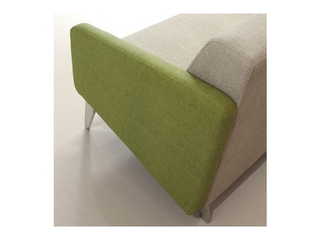 Fabric Pattern Leather Settee