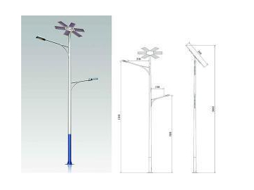 Solar Powered Pole Light