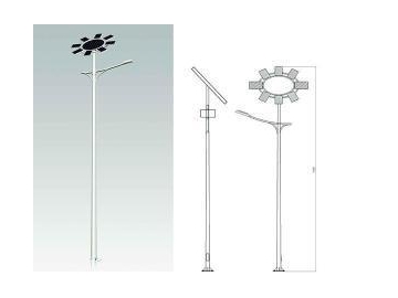 Solar Powered Pole Light