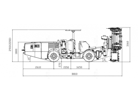 Hydraulic Drilling Jumbo with Automatic Rod Changer, CYTC76  (for Mining Production)