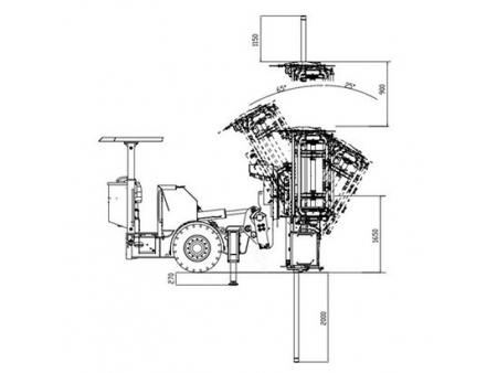 Hydraulic Drilling Jumbo with Automatic Rod Changer, CYTC76  (for Mining Production)