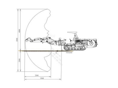 Coal Mine Repair Machine with Hydraulic Breaker, WPZ-37/600   (Machine for Tunnelling and Tunnel Repairs)