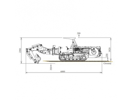 Coal Mine Repair Machine with Hydraulic Breaker, WPZ-37/600   (Machine for Tunnelling and Tunnel Repairs)