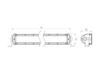 E29 Double Row LED Light Bar with 3W LED Lights