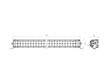 E33 Dual Row LED Light Bar with 3W LED Lights