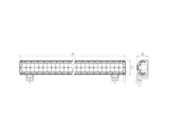 E34 Dual Row LED Light Bar with 3W LED Lights