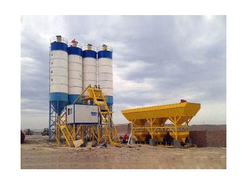 E Series Concrete Batch Plant with Hopper Lift