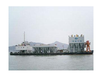 Floating Concrete Batch Plant