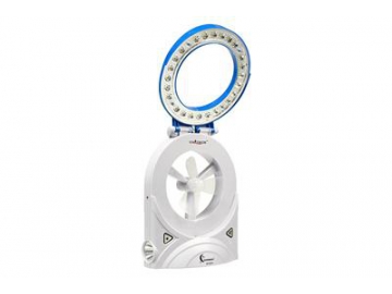 UN1515F Battery Powered Fan with Circular LED light