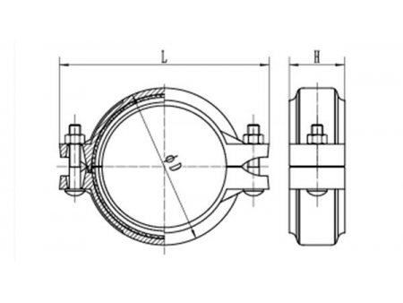 Rigid Grooved Piping System Pipe Coupling