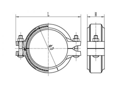 Flexible Grooved Piping System Pipe Coupling