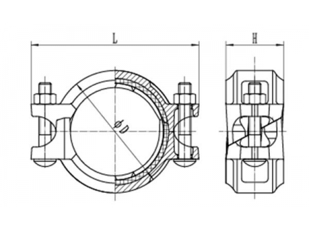 Angle Pad Grooved Piping System Pipe Coupling