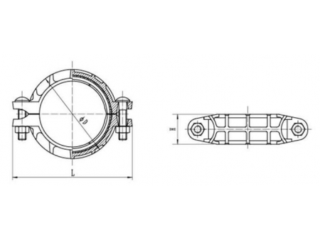 Heavy Duty Grooved Piping System Rigid Coupling