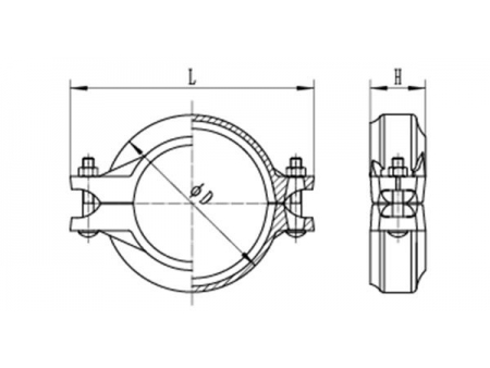 Grooved Piping System Reducing Flexible Coupling