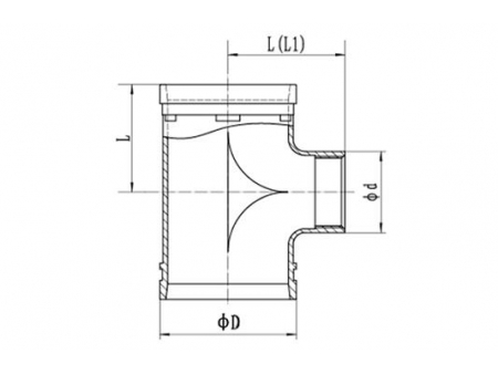 Threaded Reducing Pipe Tee