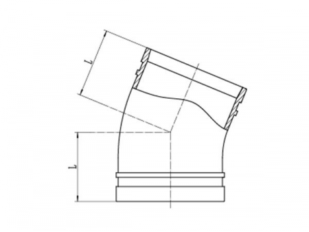 22.5 Degree Grooved Pipe Elbow Fittings