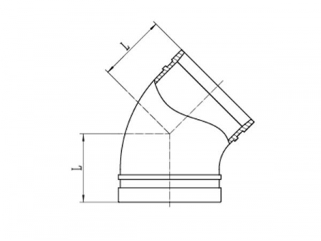 45 Degree Grooved Pipe Elbow Fittings