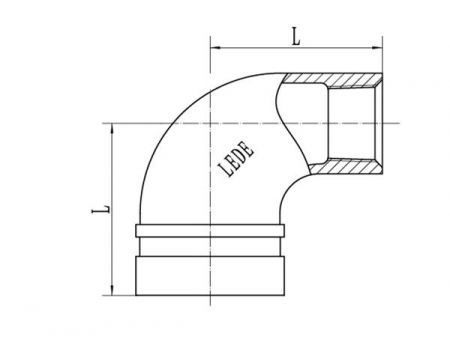 90 Degree Grooved Reducing Pipe Elbow Fittings