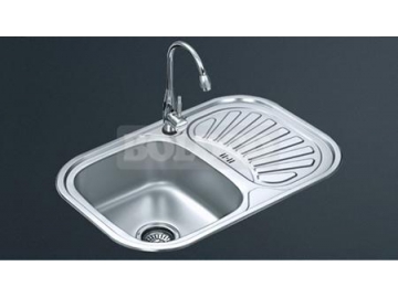 BL-881 Stainless Steel Single Bowl Kitchen Sink with Drainboard