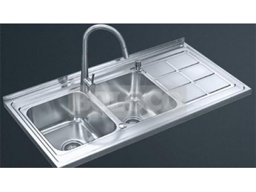 BL-977 Topmount Double Bowl Stainless Steel Kitchen Sink