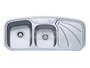 BL-911L Stainless Steel Double Bowl Kitchen Sink