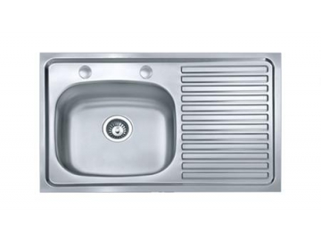 BL-931L Single Bowl Stainless Steel Drainboard Kitchen Sink