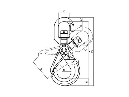 G100 Swivel Self Locking Hook