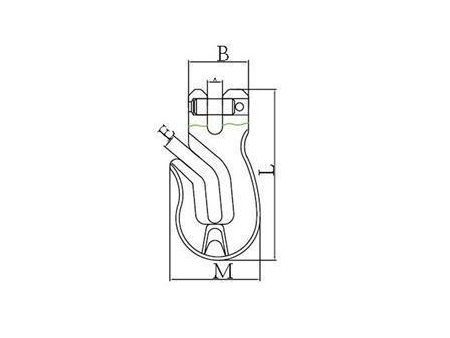 Deep Throat Alloy Steel Clevis Grab Hook