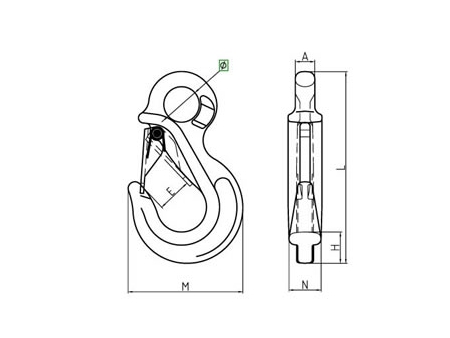 G80 Eye Sling Hook with Latch
