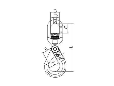 Alloy Steel Swivel Self Locking Hook