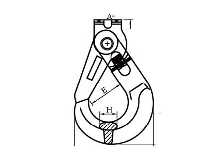 G80 Clevis Self Locking Hook with Side Trigger