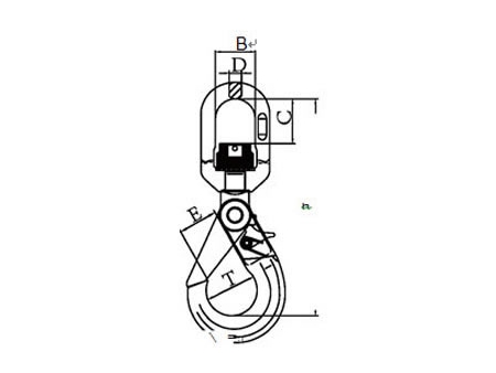 G80 Swivel Self Locking Hook with Bearing