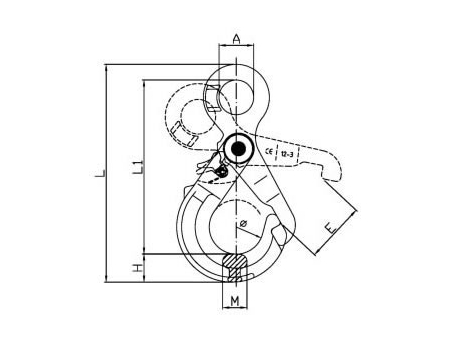 G80 Eye Self-Locking Hook with Grip