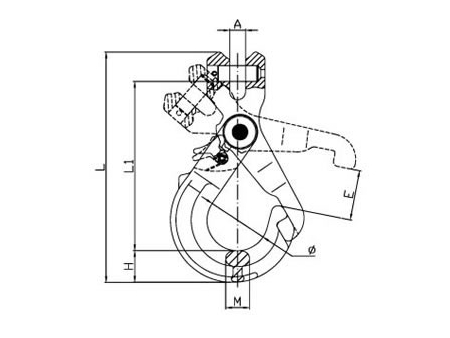 G80 Clevis Self-Locking Hook with Grip