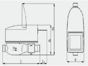 LXSZ-K7 Prepayment Water Meter with Smart Card