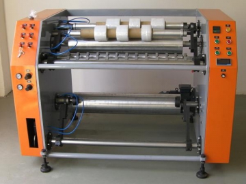 Semi-automatic Pre-stretch Film Slitter Rewinder