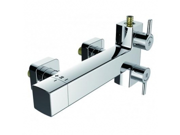 Chrome Thermostatic Mixer Shower Valve (for 10 Inch Overhead and 6 Inch Handheld Shower System)