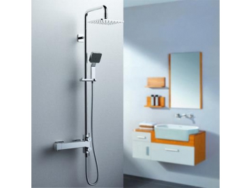 Chrome Thermostatic Mixer Shower Valve (for 10 Inch Overhead and 6 Inch Handheld Shower System)